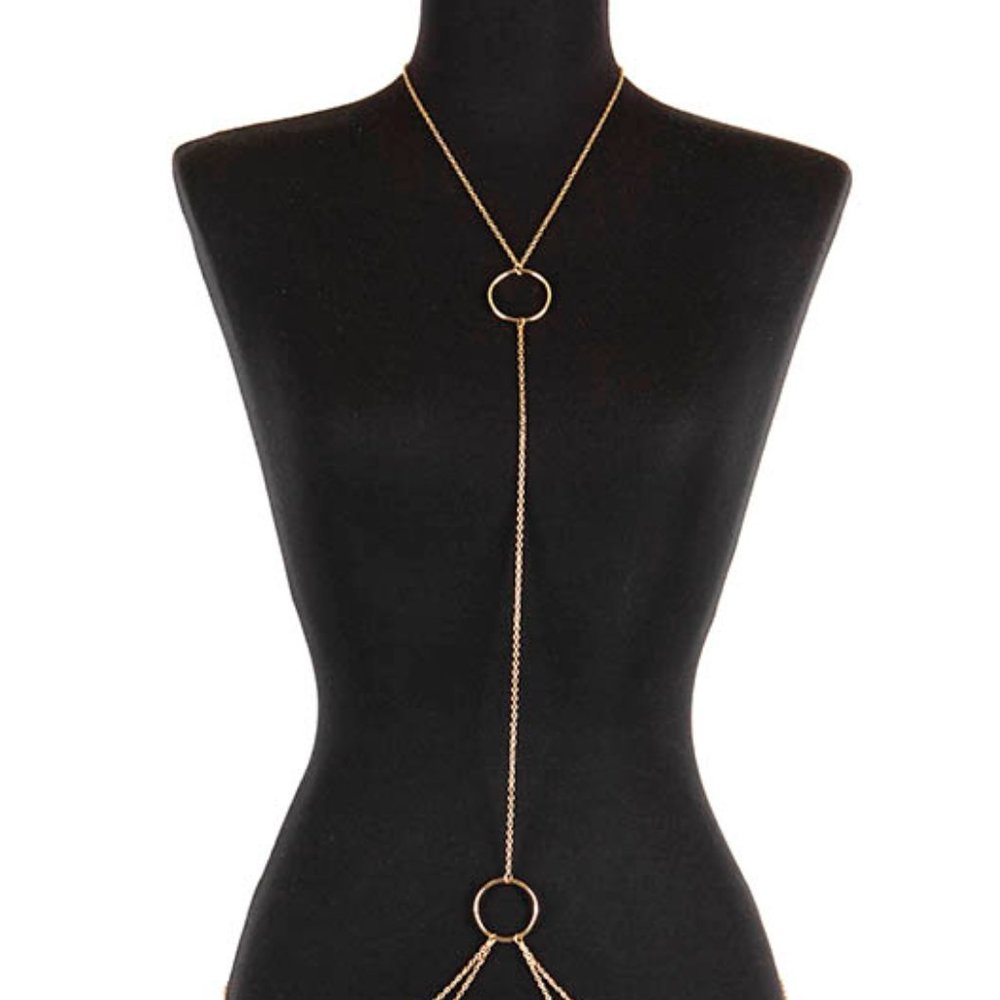 Metal Ring Link Body Chain - Picture 2 of 4